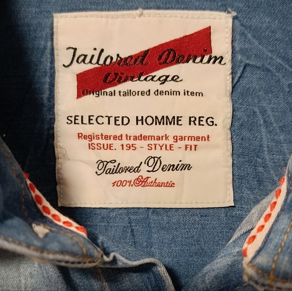 M🐴Vintage Western Denim Button Down Shirt Unisex - Picture 6 of 7